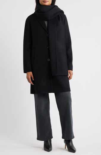 Michael Kors Wool Blend Coat with Removable Scarf