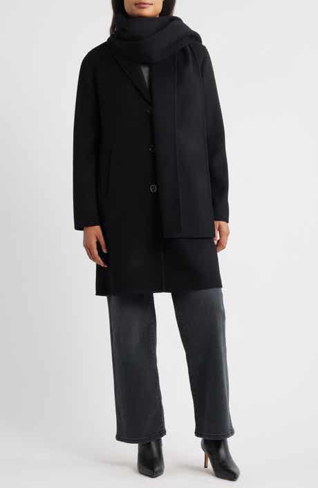 Michael Kors Wool Blend Coat with Removable Scarf