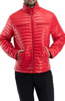 XRAY Faux Fur Lining Quilted Faux Leather Jacket