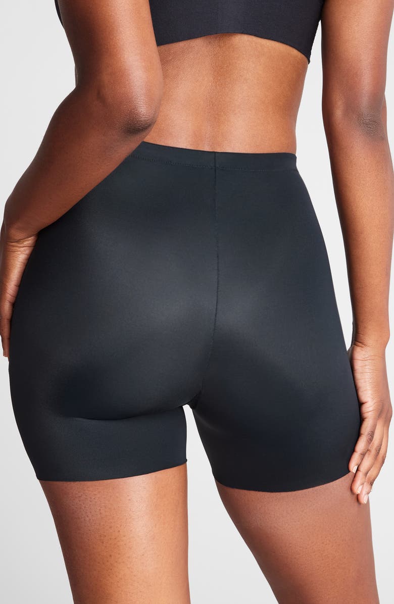SPANX<sup>®</sup> Shaping Mid Thigh Shorts, Alternate, color, Very Black
