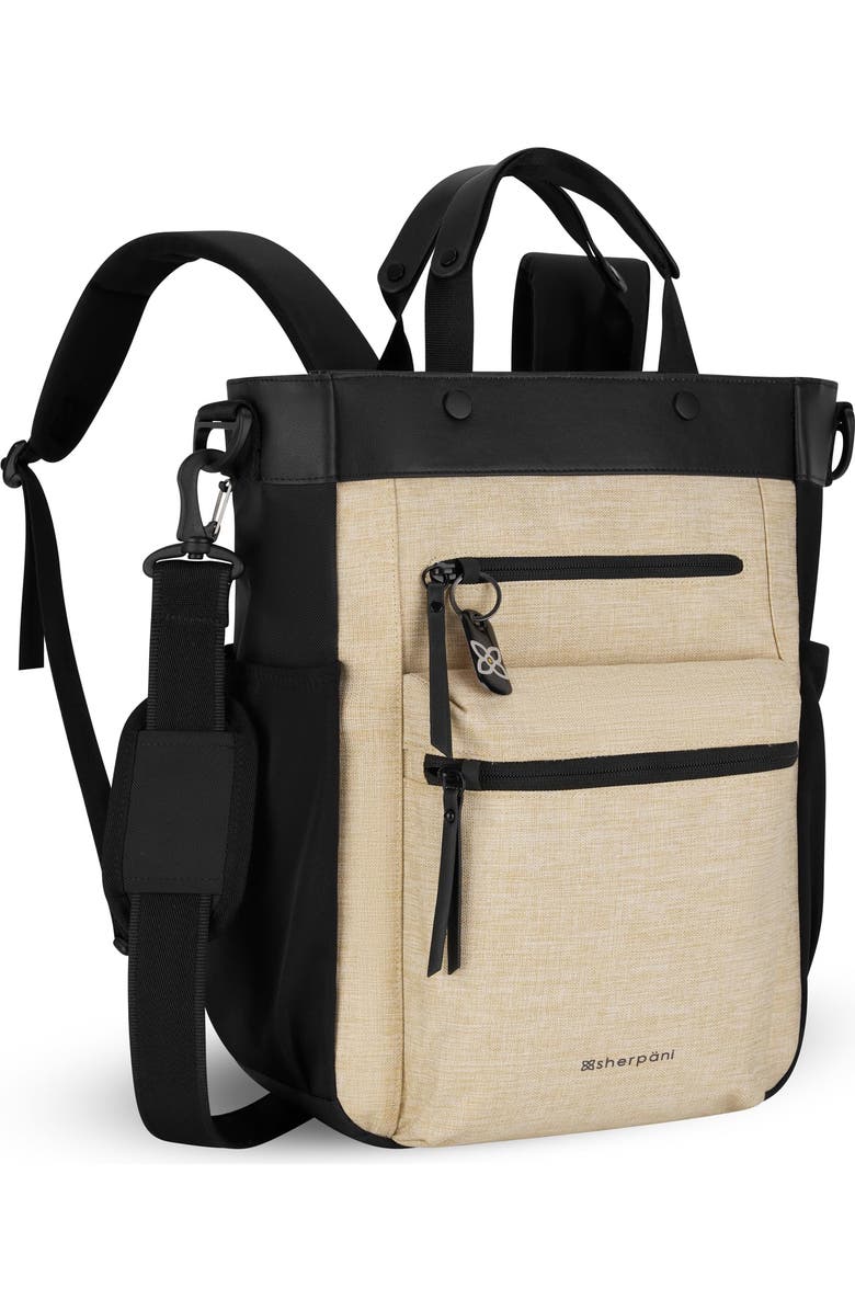 Sherpani Soleil Anti Theft Convertible Backpack, Fits 15 Inch Laptop, Main, color, Straw