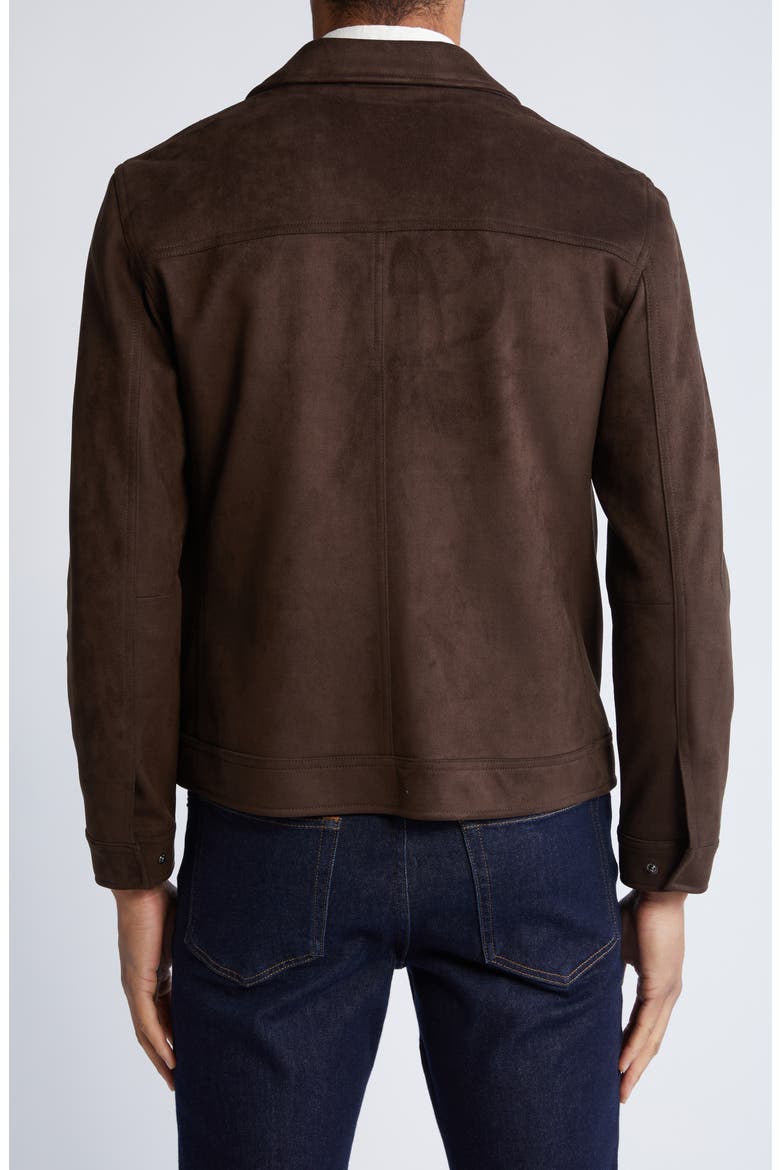 Westwood Water Resistant Faux Suede Jacket, Alternate, color, ESPRESSO