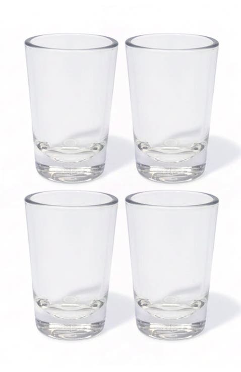Silicone Crystal Clear Shot Glass Pack of 4