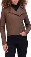 Andrew Marc Felix Leather Crop Moto Jacket
