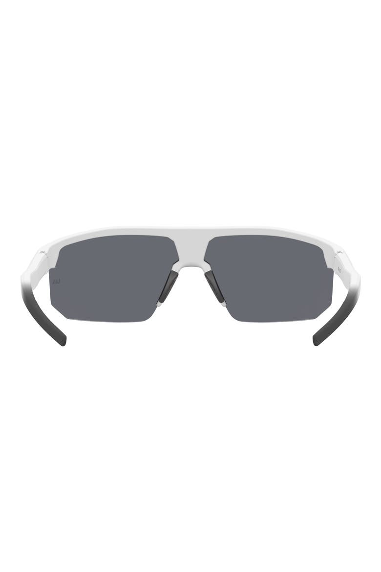 Driven 71mm Mirror Shield Sunglasses, Alternate, color, WHITE GREY