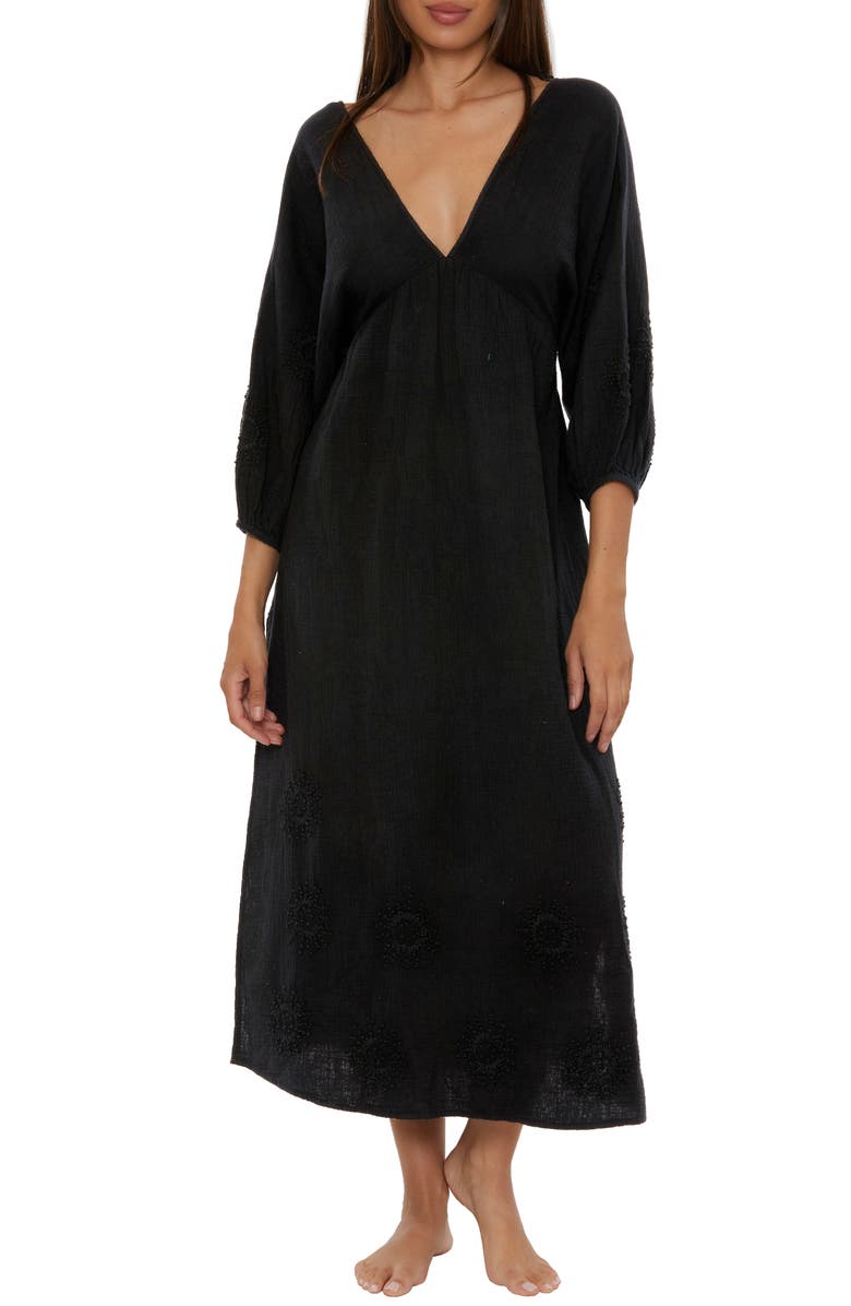 Trina Turk Serene Cotton Cover-Up Maxi Dress, Main, color,