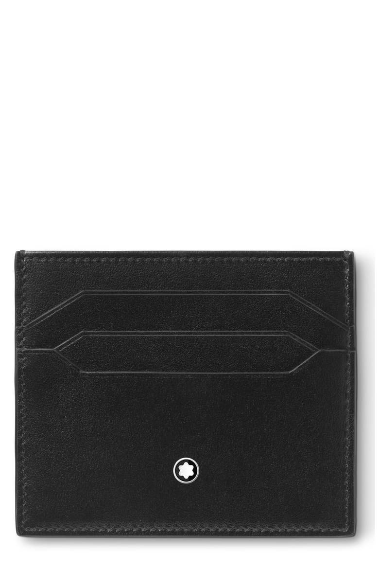 Meisterstück Leather Card Case, Main, color, BLACK