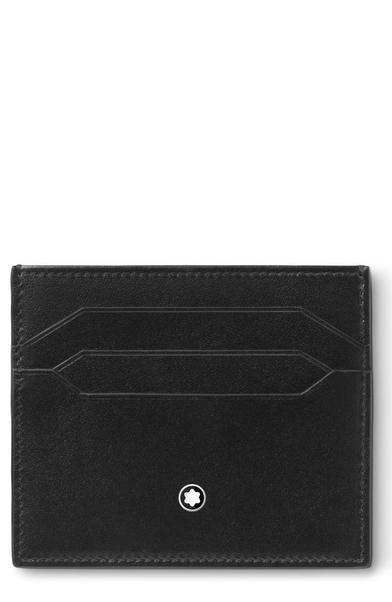 Montblanc Meisterstück Leather Card Case, Main, color, Black