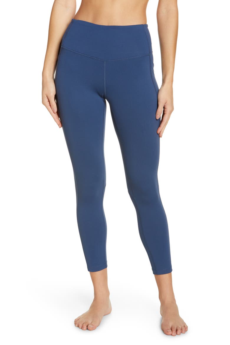 Live In High Waist Pocket 7/8 Leggings, Main, color, NAVY DENIM
