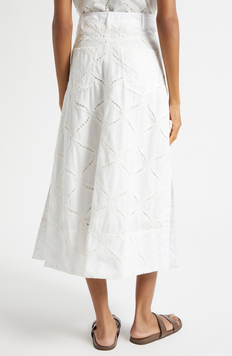 Derek Lam 10 Crosby Nydia Cotton Eyelet Skirt, Alternate, color, 