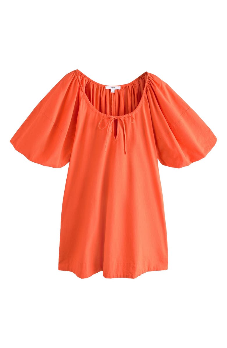 NEXT Puff Sleeve Minidress, Alternate, color, Orange
