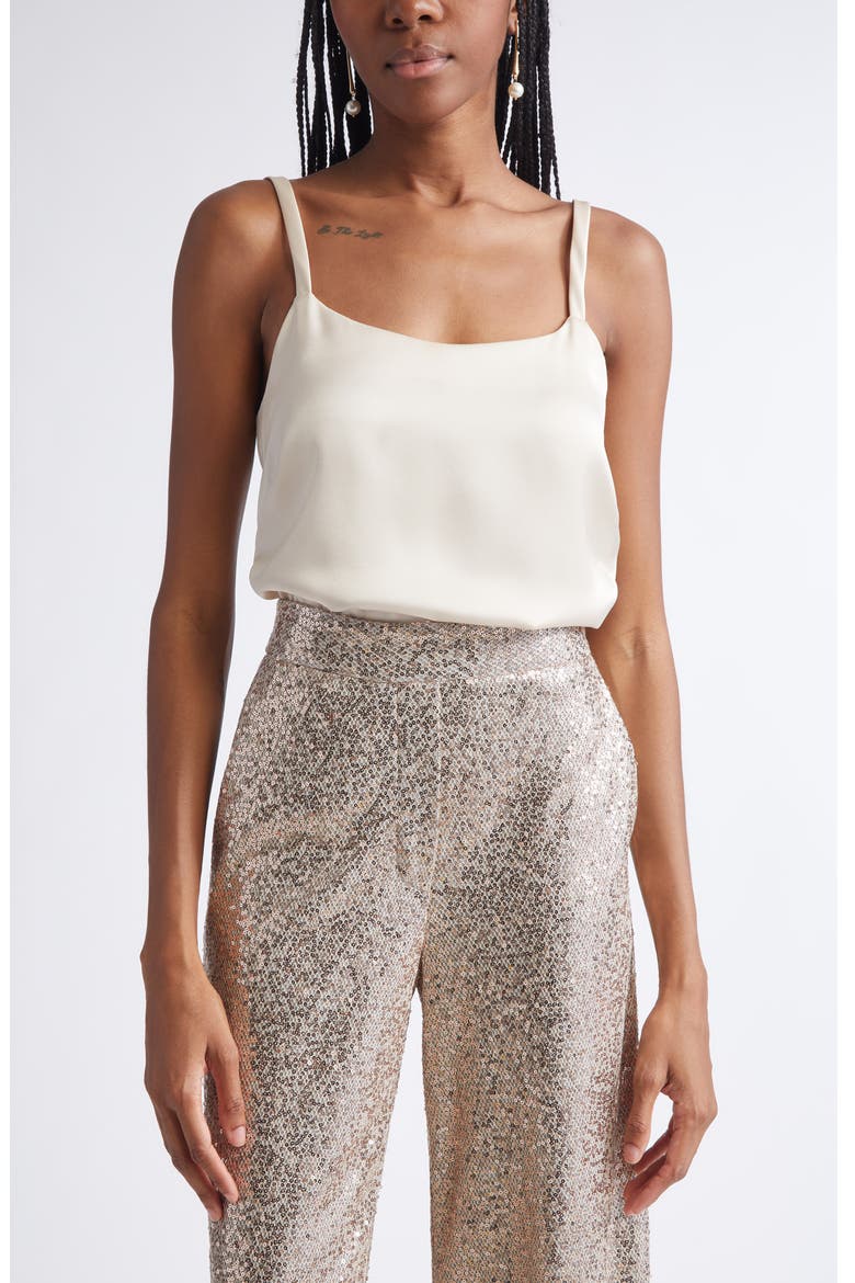 Liquid Satin Camisole, Main, color, LATTE