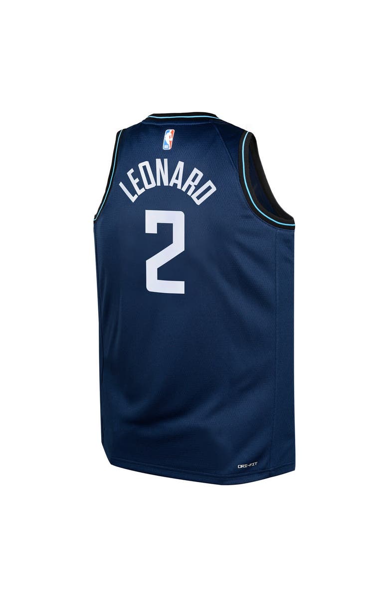 Nike Youth Nike Kawhi Leonard Navy LA Clippers  Swingman Replica Jersey - City Edition, Alternate, color, 