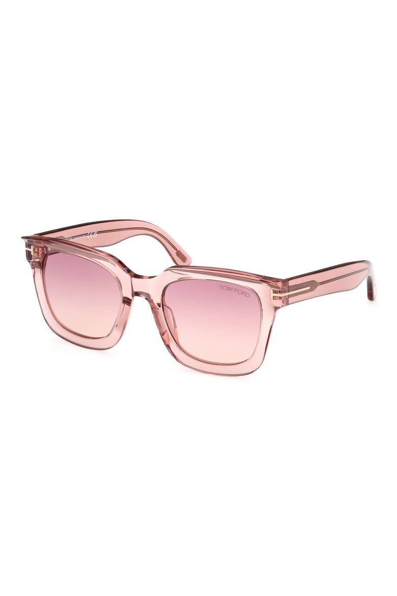 Leigh 52mm Gradient Sunglasses, Alternate, color, SHINY PINK / GRADIENT OR MIRROR VIOLET