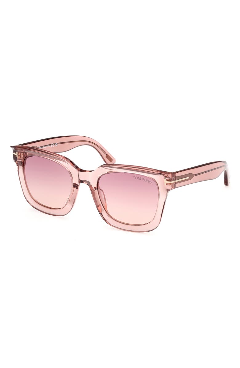 TOM FORD Leigh 52mm Gradient Sunglasses, Alternate, color, Pink / Gradient Mirror Violet