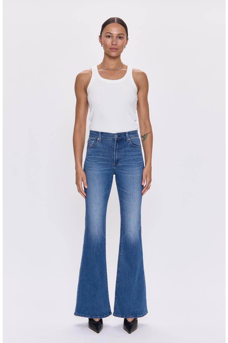 Kinsley Flare Jeans, Alternate, color, AZURE