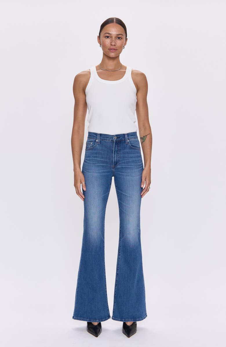 Pistola Kinsley Flare Jeans, Alternate, color, Azure