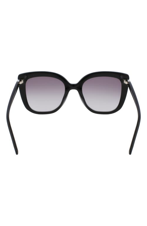 Longchamp Le Pliage 53mm Gradient Rectangular Sunglasses In Black