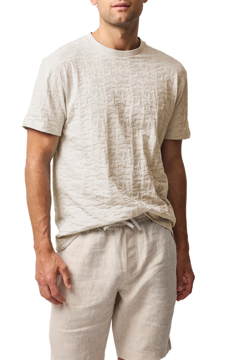 Rodd & Gunn Aylesbury Jacquard Knit T-Shirt, Main, color, Sand