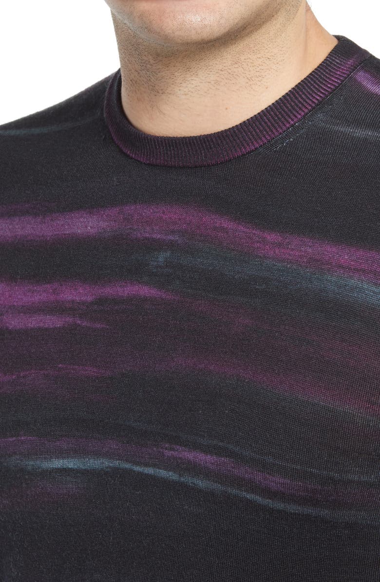 Robert Graham Men's Vividstroke Crewneck Wool Sweater, Alternate, color, 