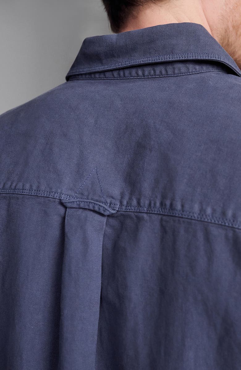 Mavi Jeans Cotton Blend Button-Up Shirt, Alternate, color, Outer Space