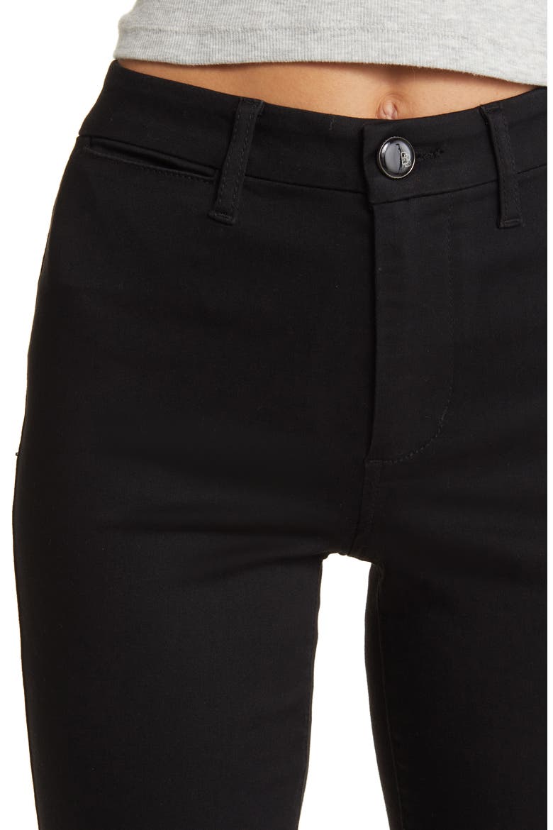 High Waist Slim Bootcut Trouser Jeans, Alternate, color, BLACK