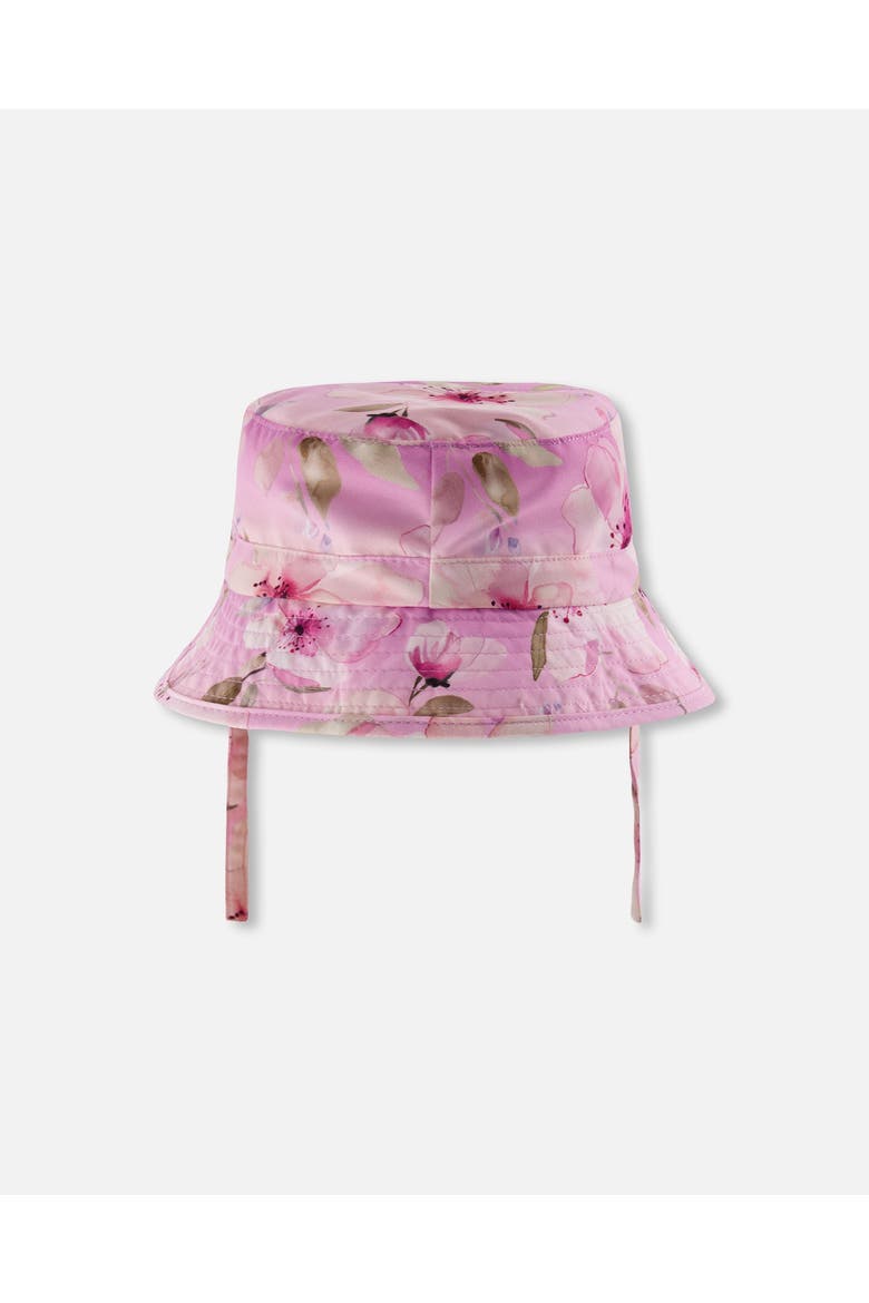 Wide Brim Flower Beach Hat, Alternate, color, Purple Floral Print