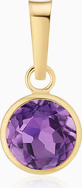 Oradina 14K Yellow Gold Vivid Round Pendant Charm