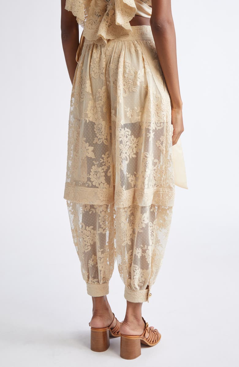 Zimmermann Hypnotic Lace Harem Pants, Alternate, color, Cream