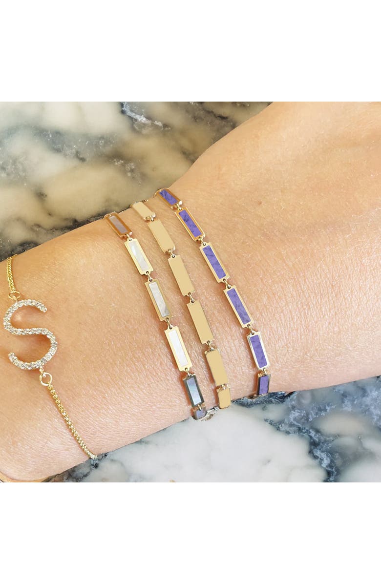 The Lovery Fine Jewelry Gold Bar Bracelet, Alternate, color, Yellow Gold