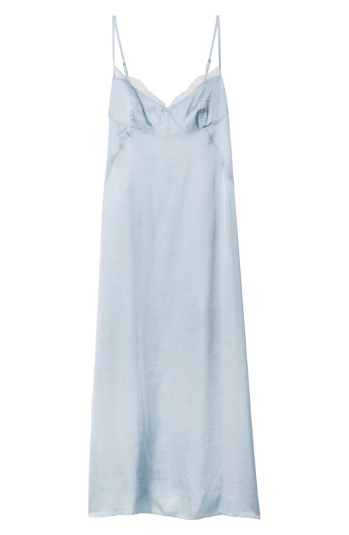 Zadig & Voltaire Rialta Satin Slipdress In Gray