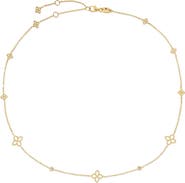 Roberto Coin Principessa Diamond Flower Station Necklace