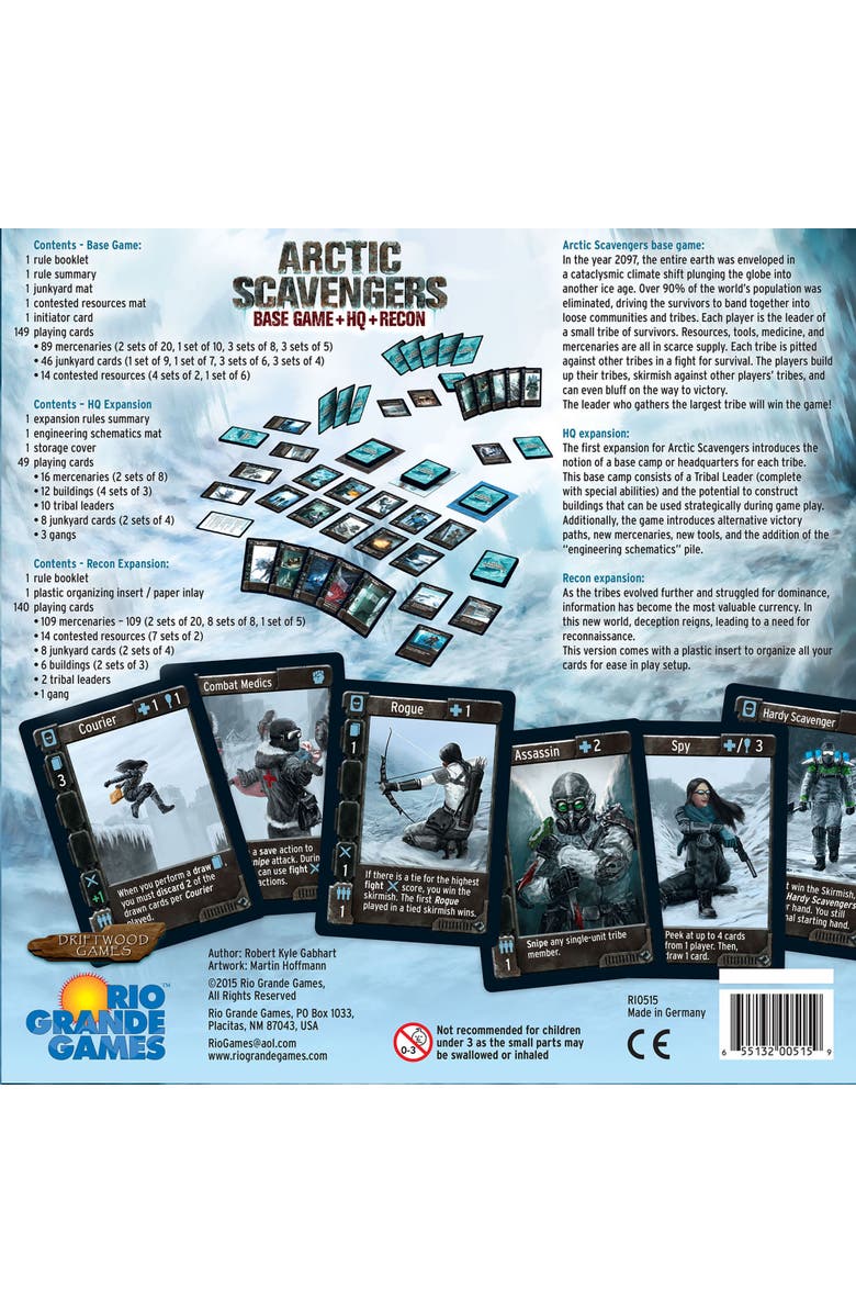 Rio Grande Games Arctic Scavengers with Recon Expansion Board Game, Alternate, color, Multicolored