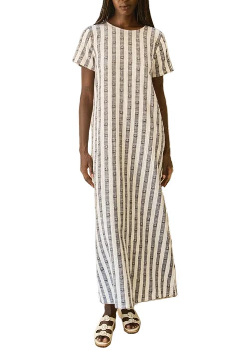 Mette Button Back Belted A-line Maxi Dress