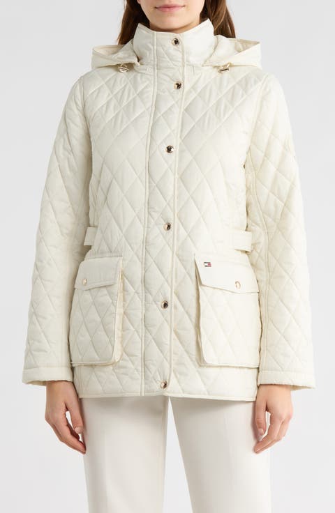 Hooded Diamond Quilted Jacket