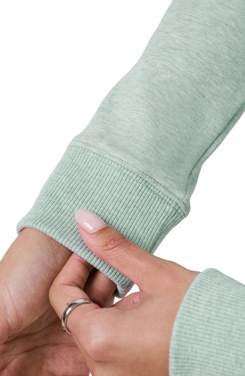 TravisMathew Cloud Half Zip Pullover, Alternate, color, Heather Ether