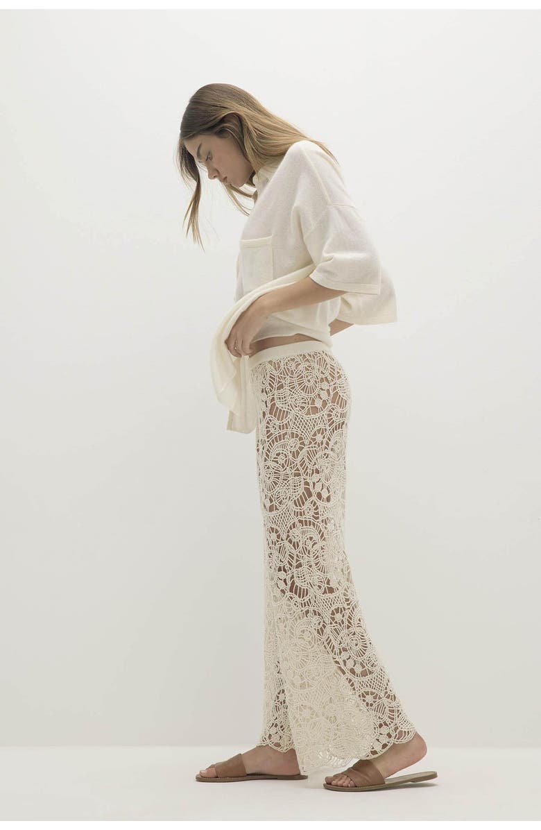 NAKED CASHMERE Rue Button-Up Cashmere Top, Alternate, color, Ecru