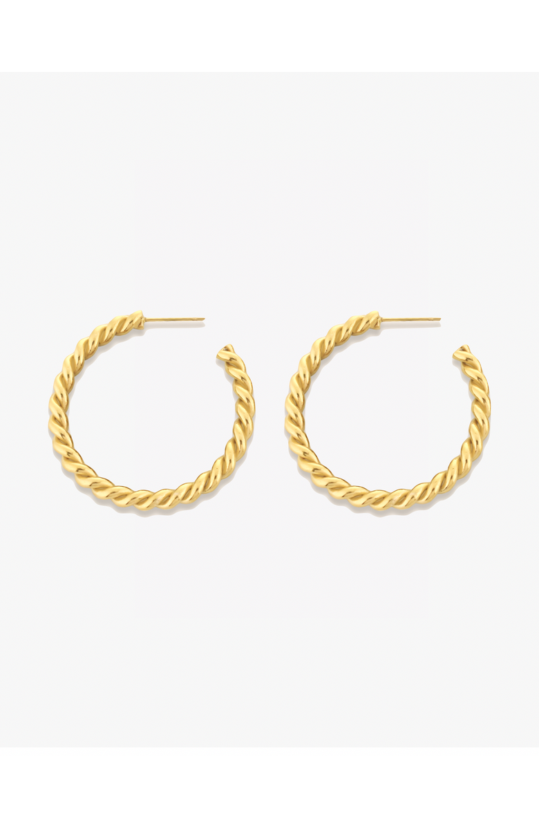 BEN ONI Open Twisted Hoop Earrings, Main, color, Gold