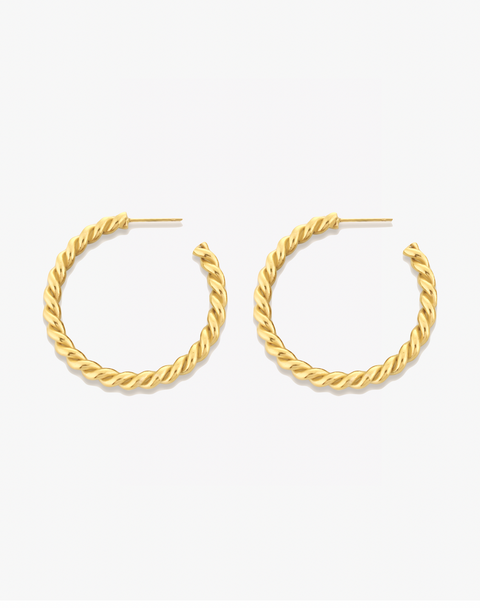 Open Twisted Hoop Earrings