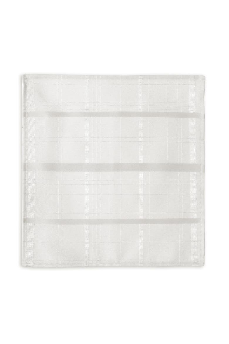Elegance Plaid Damask Napkin Set of 4, Alternate, color, White