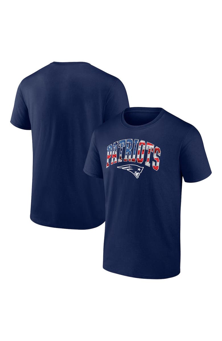 FANATICS Men's Fanatics Branded Navy New England Patriots Banner Wave Logo T-Shirt, Main, color, Navy