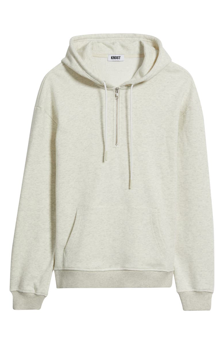 KROST Fleec Quarter Zip Hoodie, Alternate, color, Bleached Sand