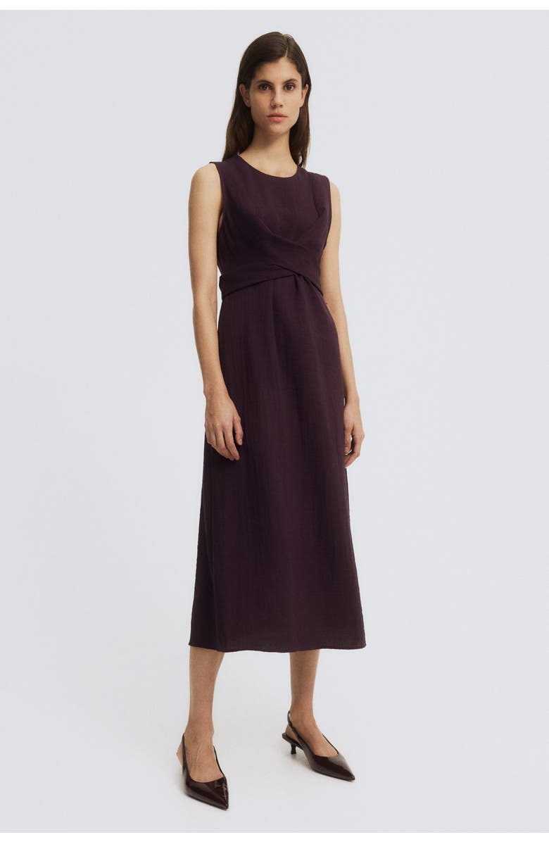 H&M Mama nursing dress with ties at back, Alternate, color, Dark Plum Purple