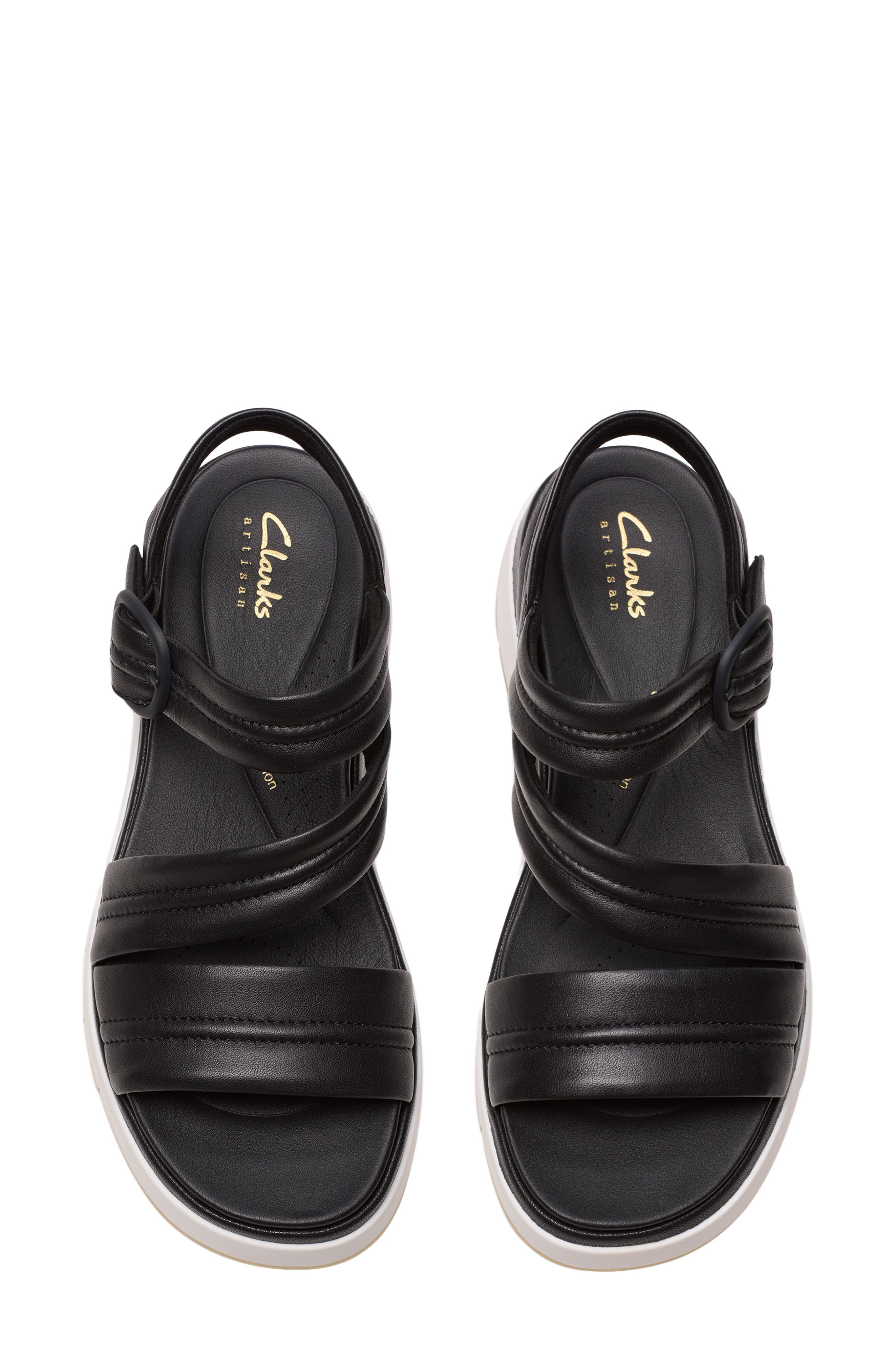 Clarks<sup>®</sup> Tuscan Sandal, Alternate, color, Black Leather