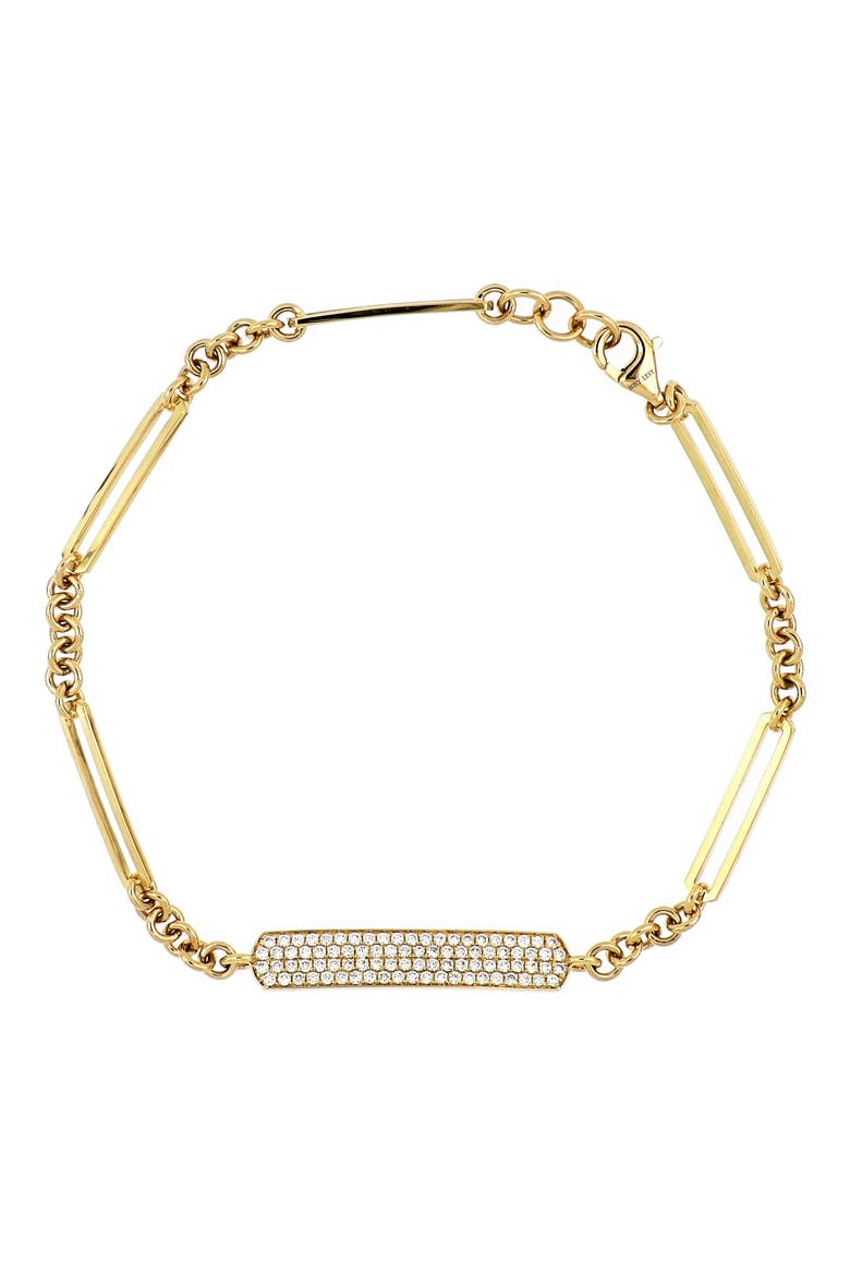 Varda Pavé Diamond Bar Bracelet (Nordstrom Exclusive), Main, color, 18K YELLOW GOLD