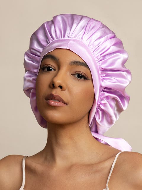 Women's Mulberry Silk Bonnet with Long Ribbons
