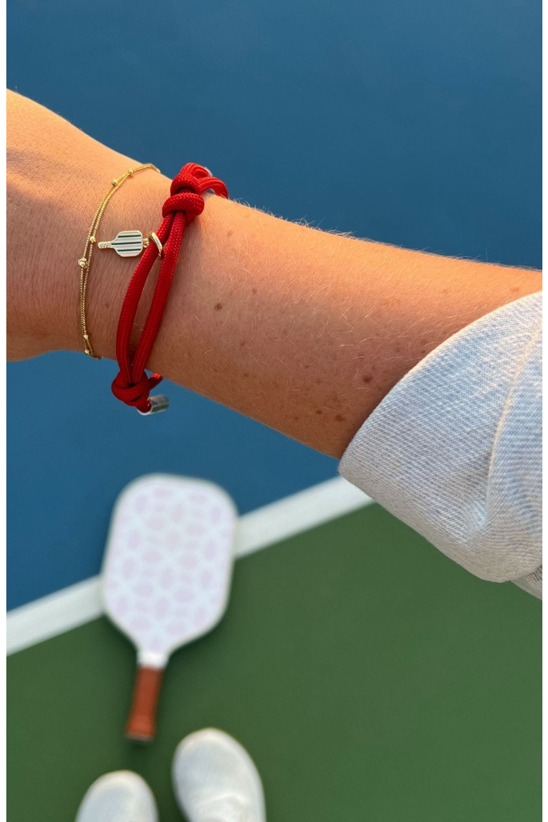 Pickleball Paddle Charm, Alternate, color, Gold