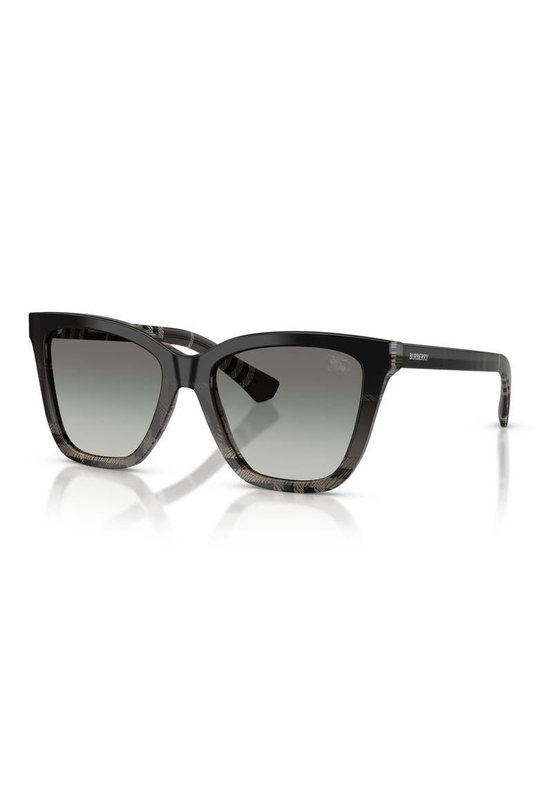 54mm Square Sunglasses, Alternate, color, CHECK GRADIENT GREY / GREY