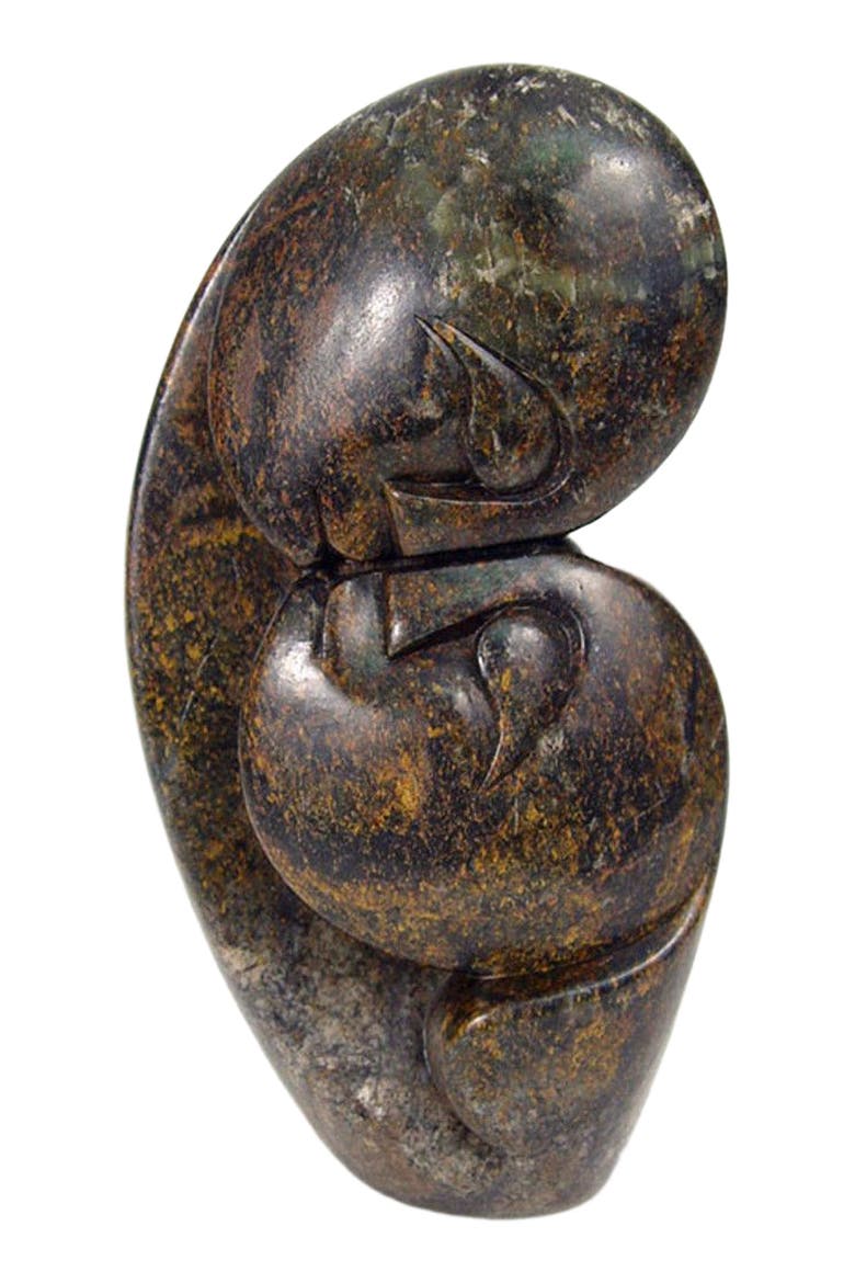 Kissing Lovers, Main, color, Brown