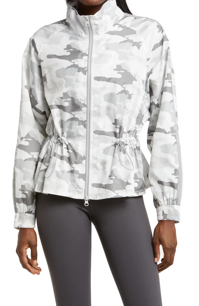 Blanc Noir Tempest Water Repellent Peplum Jacket, Alternate, color,